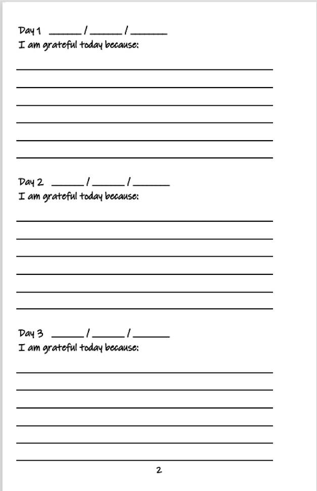 Adult One-Month Gratitude Journal (Free Print-at-Home Edition)