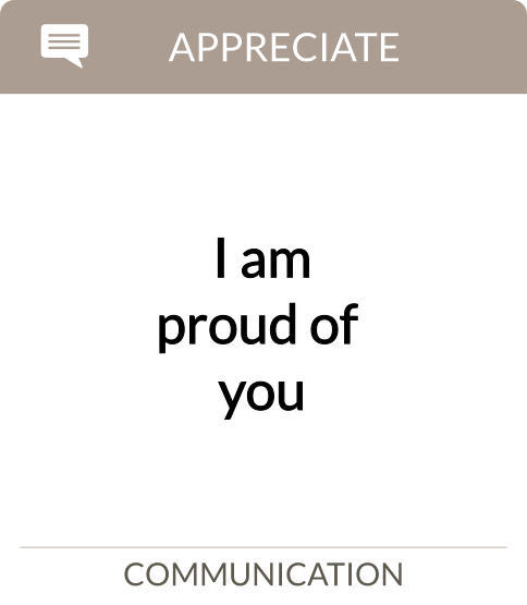 I am proud of you
