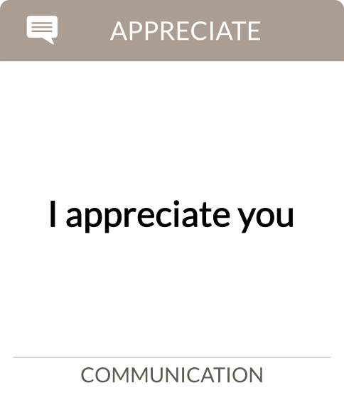I appreciate you