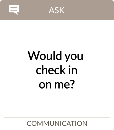 would you check in on me?