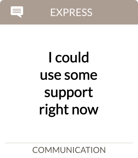I could use some support right now