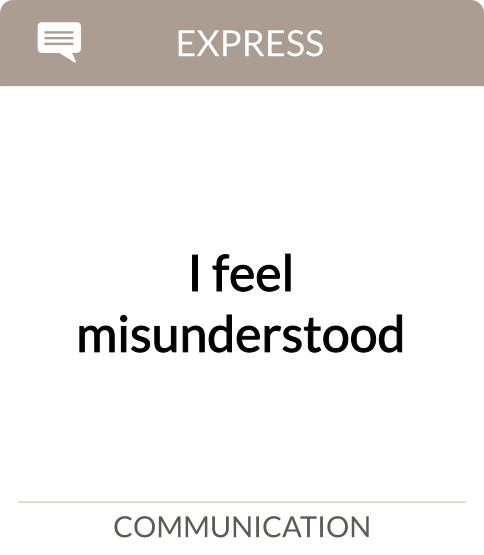 I feel misunderstood