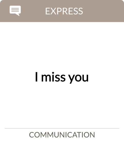 I miss you