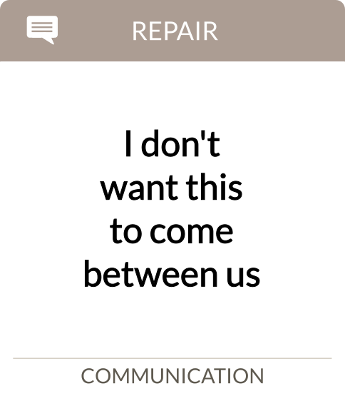 I don't want this to come between us