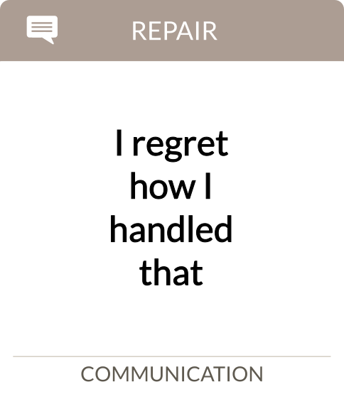 I regret how I handled that