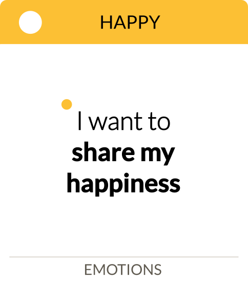 I want to share my happiness
