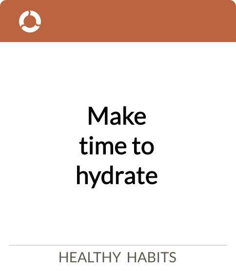 Make time to hydrate