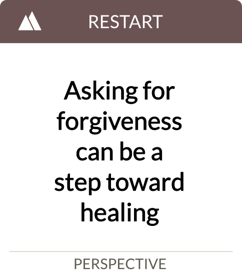 asking for forgiveness can support healing