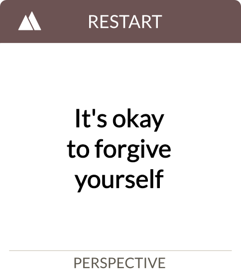It's okay to forgive yourself